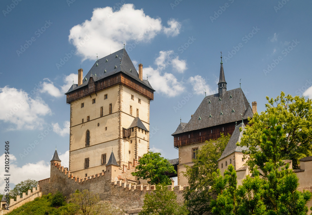 Royal Castle Karlstejn. Central Bohemia, Karlstejn village, Czech Republic