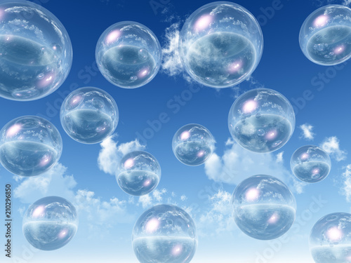 Wallpaper Mural transparent balls on the sky background Torontodigital.ca