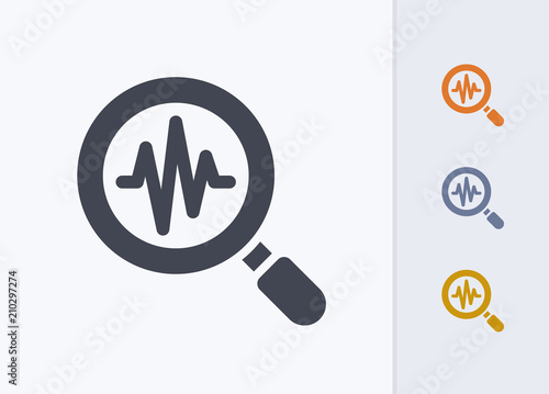 Magnifier & Pulse - Pastel Cut work Icons . A professional, pixel-aligned icon.
