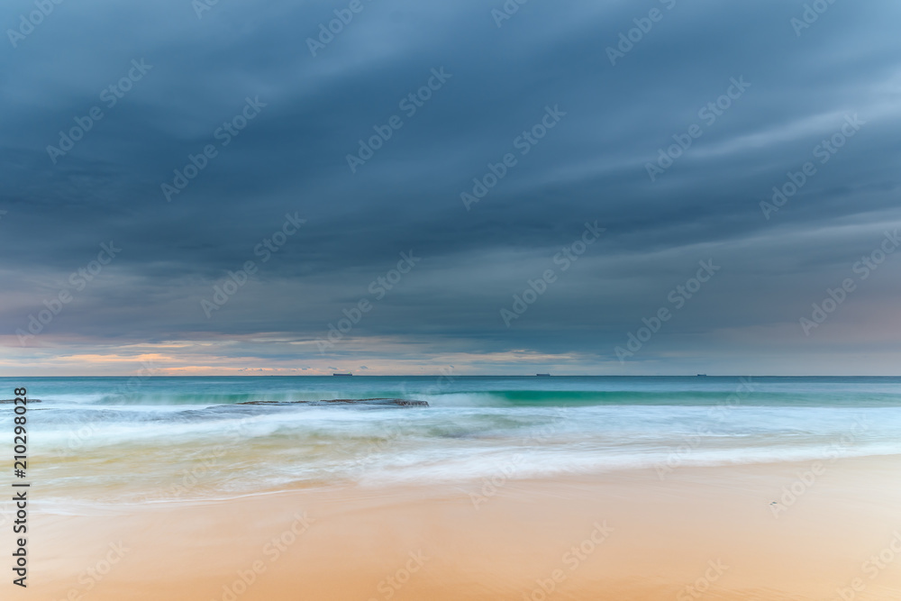Soft Morning Seascape at the Beach
