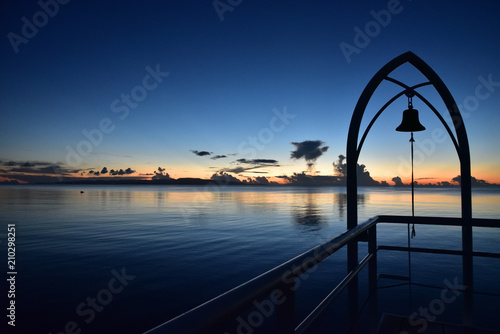 Bell with sunset