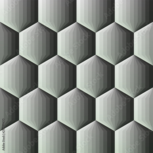 Smooth color gradient hexagon background. Vector illustration for your design project.