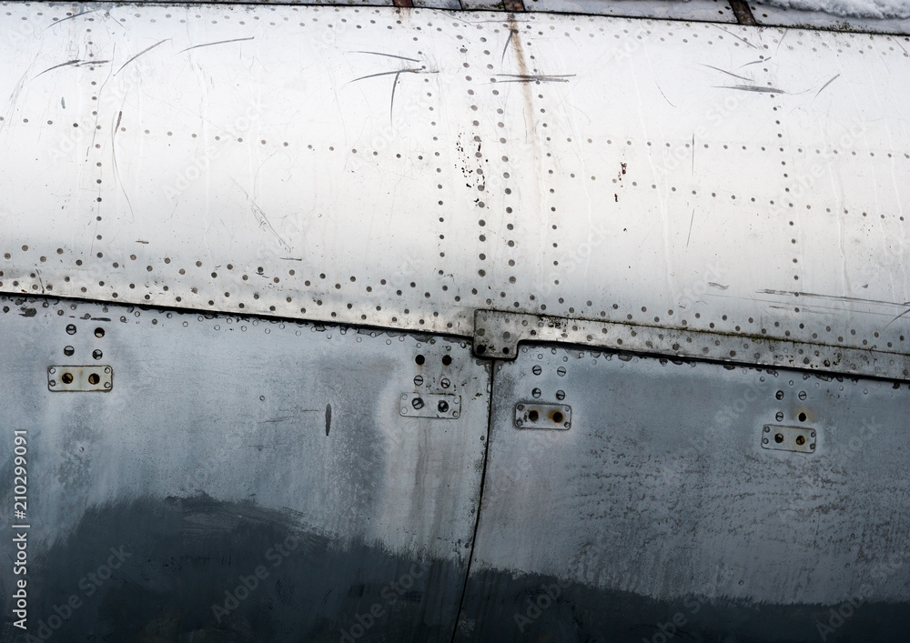 The texture of metal in rivets. Background