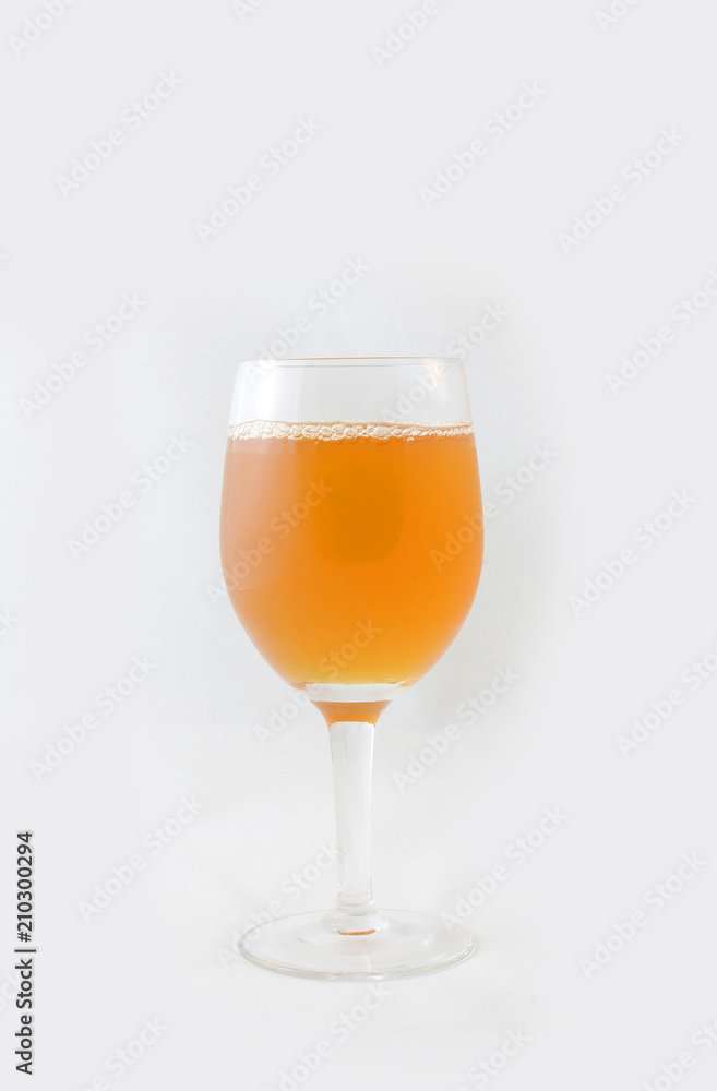 Fresh home made Kombucha fermented tea on a white background Fresh home made Kombucha fermented tea on a white background