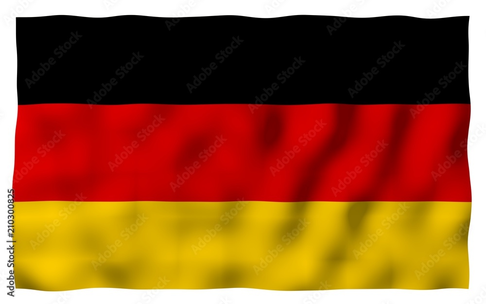 Flag of Germany. Wide format 3D illustration. State symbol of the Federal Republic of Germany. 3D rendering Flag of Germany. Wide format 3D illustration. State symbol of the Federal Republic of Germany. 3D rendering