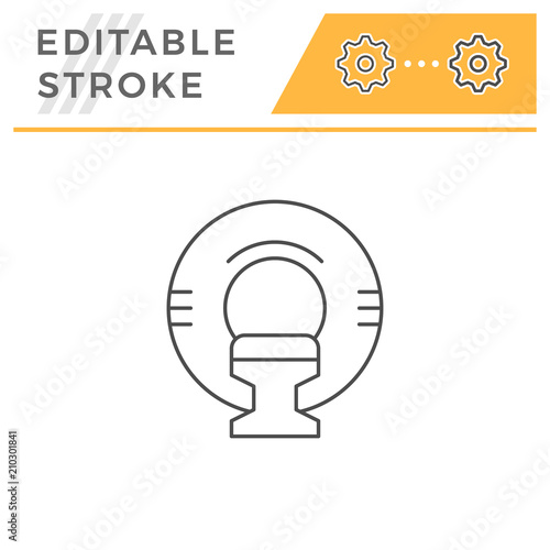 Magnetic resonance imaging line icon