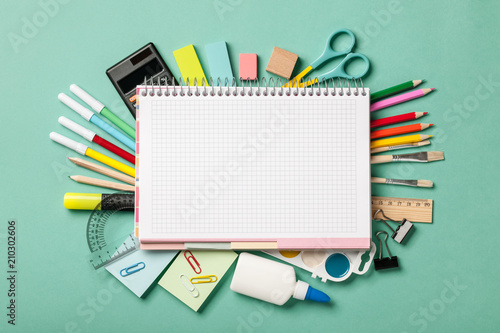 School supplies background