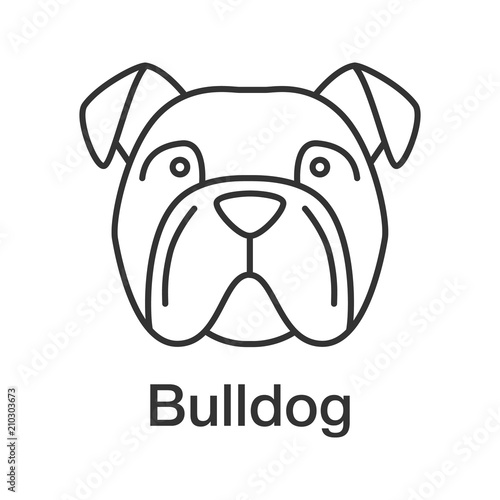 English Bulldog linear icon