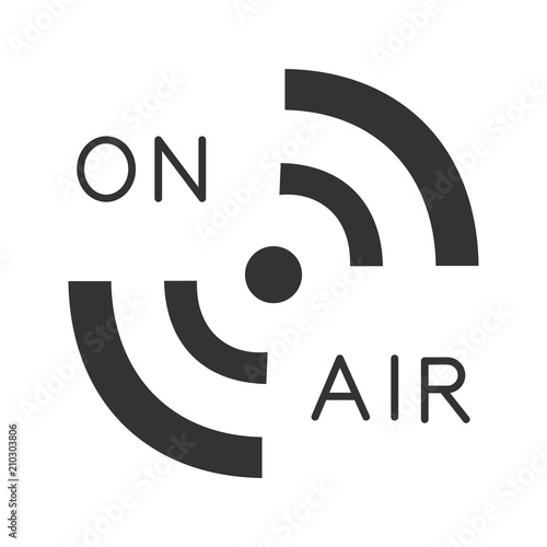 Radio signal glyph icon