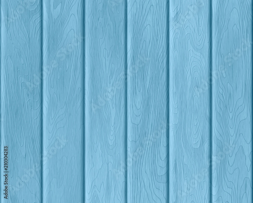 Natural blue wood texture, painted boards, realistic wooden background, vector