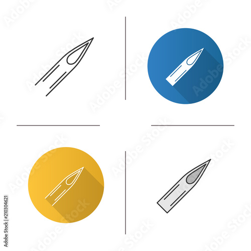Tattoo needle tip icon