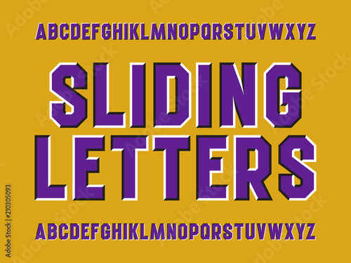 Optical illusion alphabet of sliding letters.