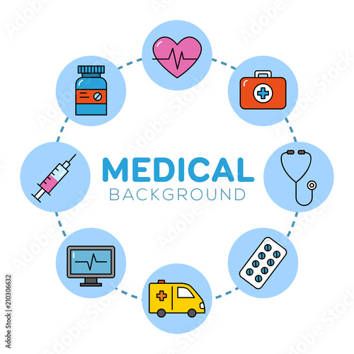 Medical Background With Icons