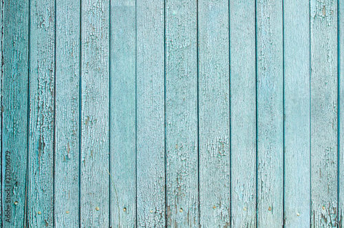 Wooden old painted blue boards vertically background
