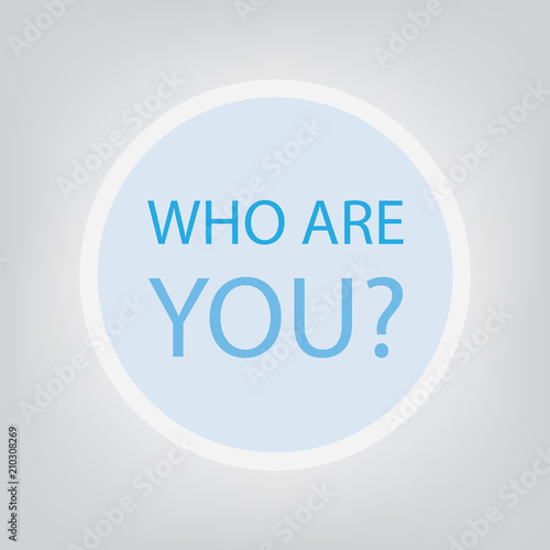 who are you concept- vector illustration