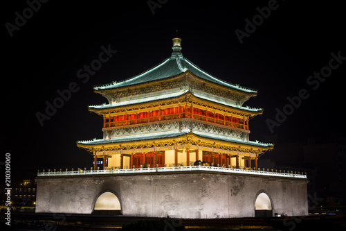 Xian Bell Tower at night © IzzetNoyan
