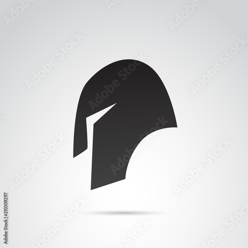 Ancient helmet vector icon.