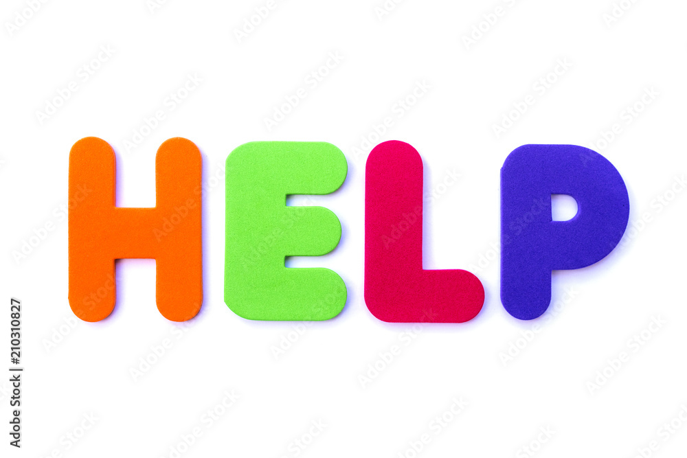 The word HELP The word HELP
