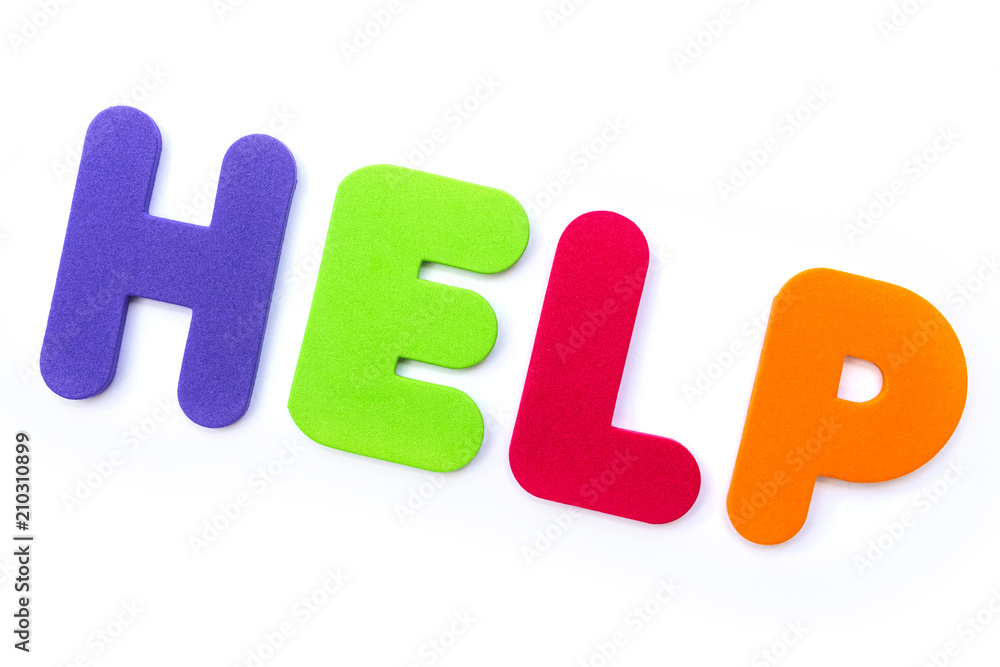 Naklejka premium The word HELP