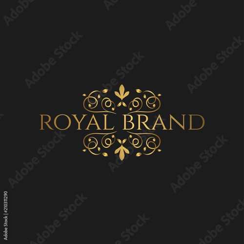 Logo Luxury with Golden Color