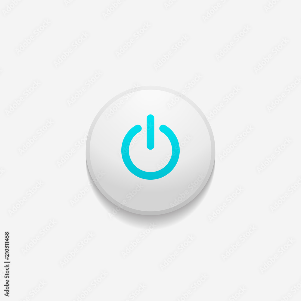 Power button on the white background. Vector illustration Power button on the white background. Vector illustration