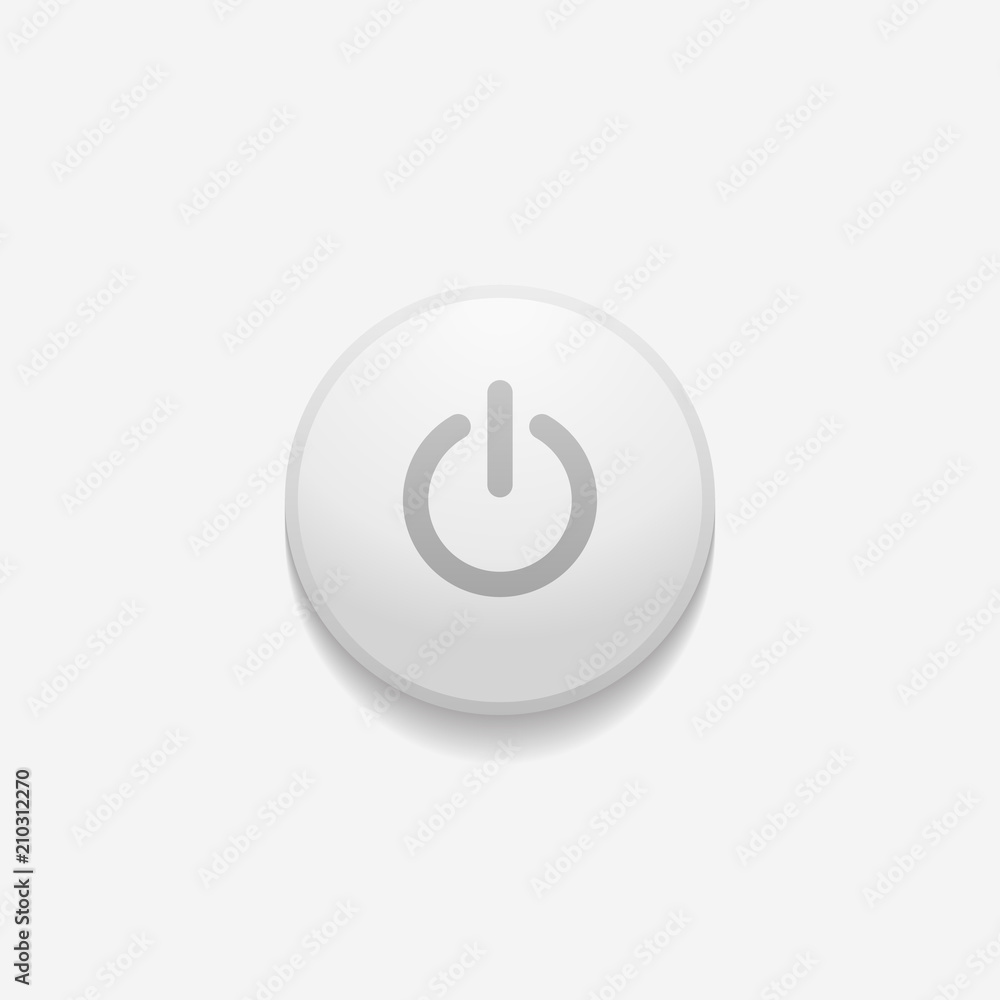 Power button on the white background. Vector illustration Power button on the white background. Vector illustration