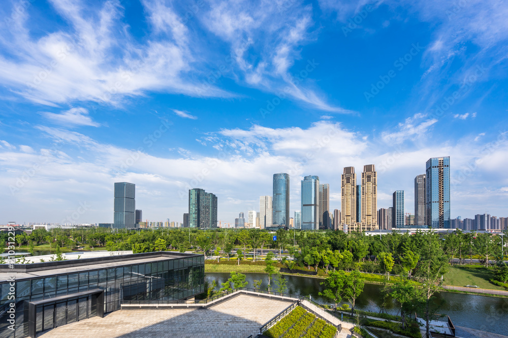 Obraz premium panoramic city skyline