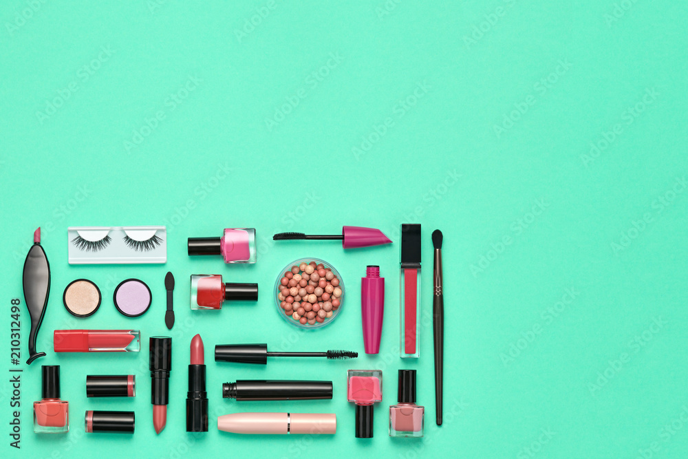 Fashion Cosmetic Makeup Set. Beauty Products Fashion Cosmetic Makeup Set. Beauty Products