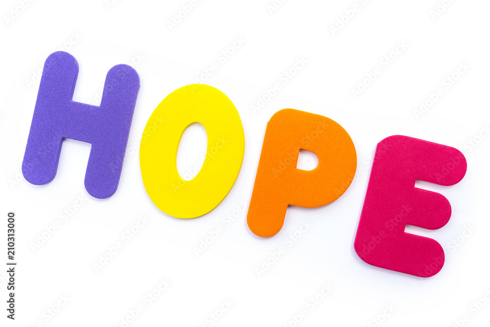 The word HOPE The word HOPE