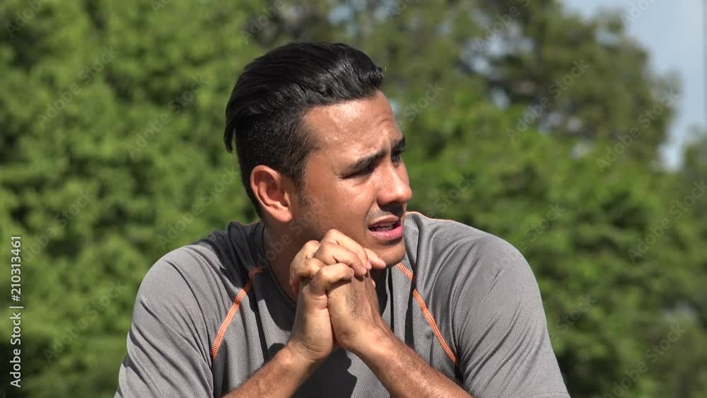 Nervous Anxious Athletic Hispanic Adult Male Nervous Anxious Athletic Hispanic Adult Male