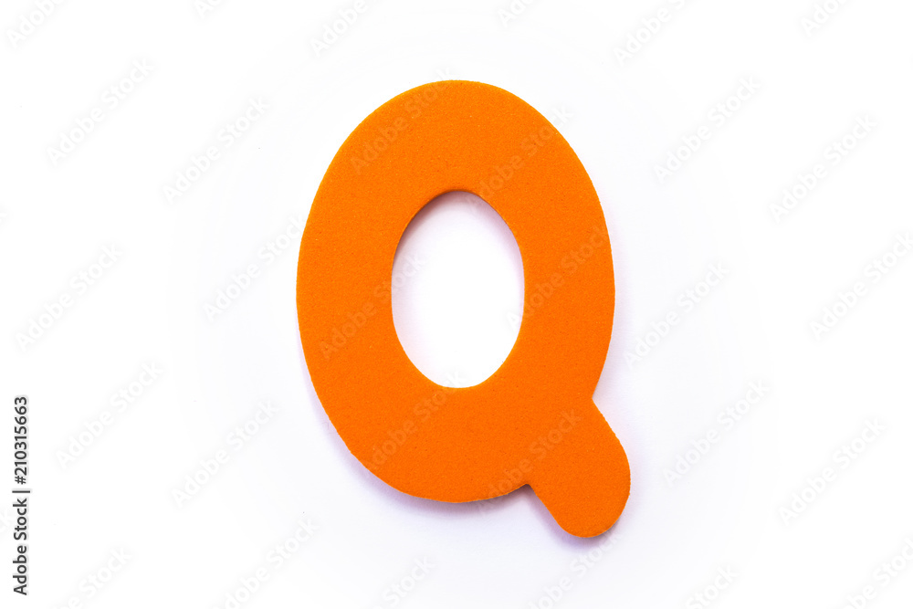 Orange Letter Q Orange Letter Q
