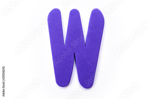 Purple Letter W
