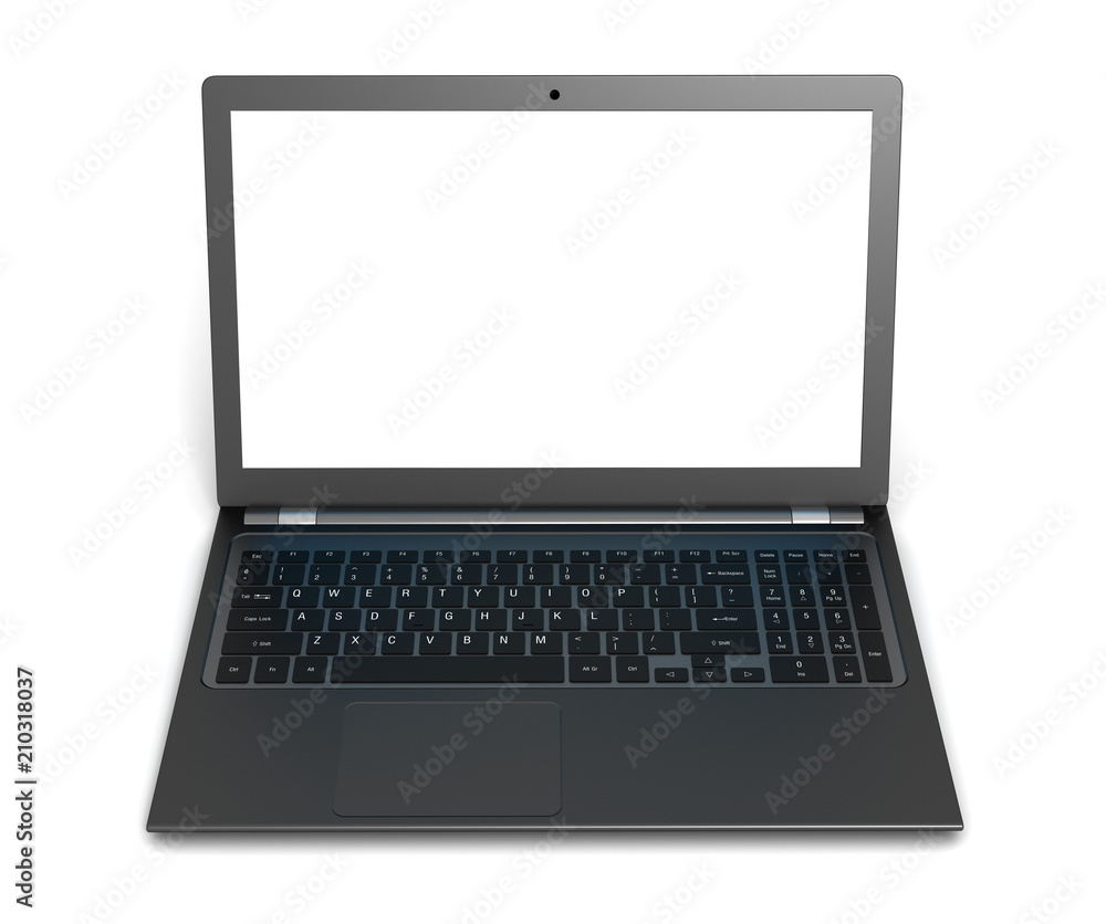 laptop computer single 3d illustration laptop computer single 3d illustration