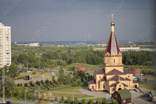 Photography church in the city of moscow