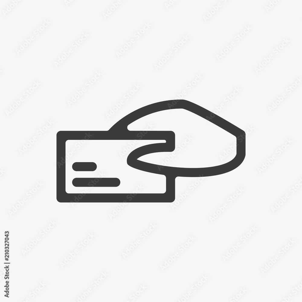 Credit card icon. Linear style. Isolated vector. Credit card icon. Linear style. Isolated vector.