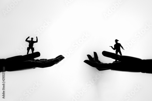 Canvas Print Good Guy, Bad Guy