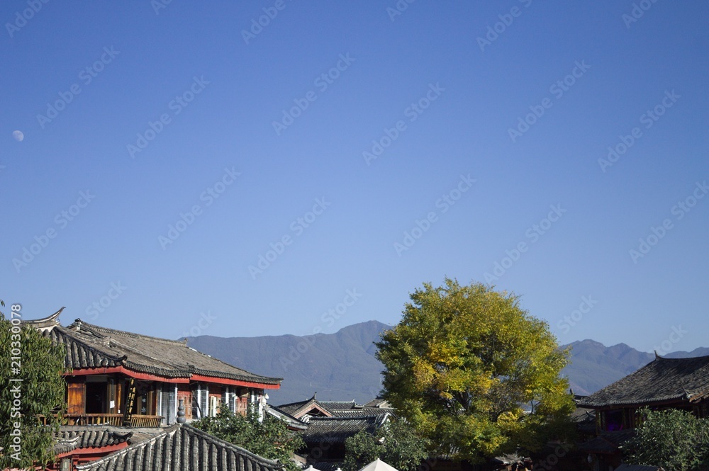 Old Town Of Lijiang - Roof view (Yunnan, China)