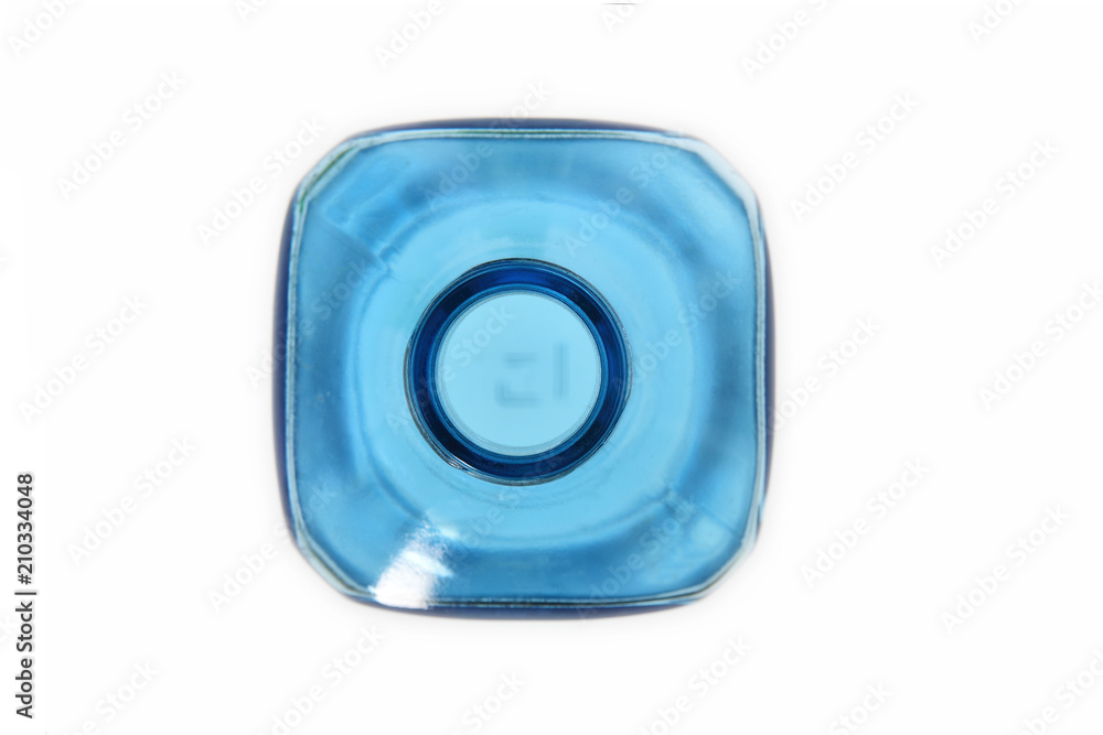 top view of a bottle on white background top view of a bottle on white background