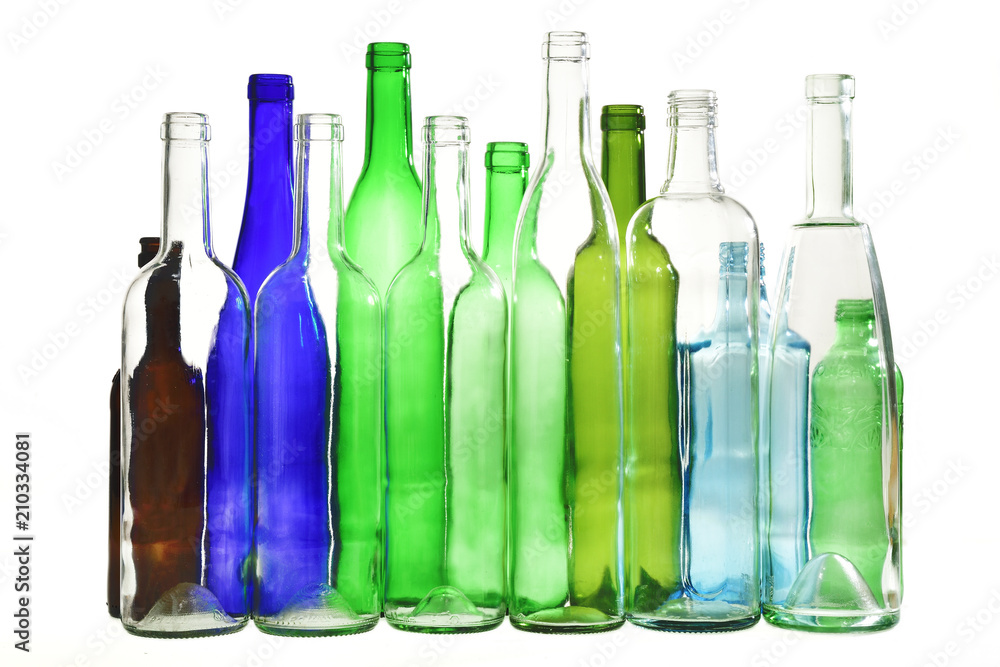 recycling glass on white background recycling glass on white background