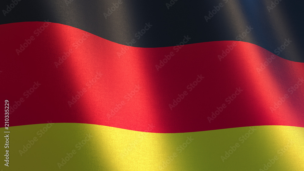 German flag. Waving flag of Germany illustration German flag. Waving flag of Germany illustration