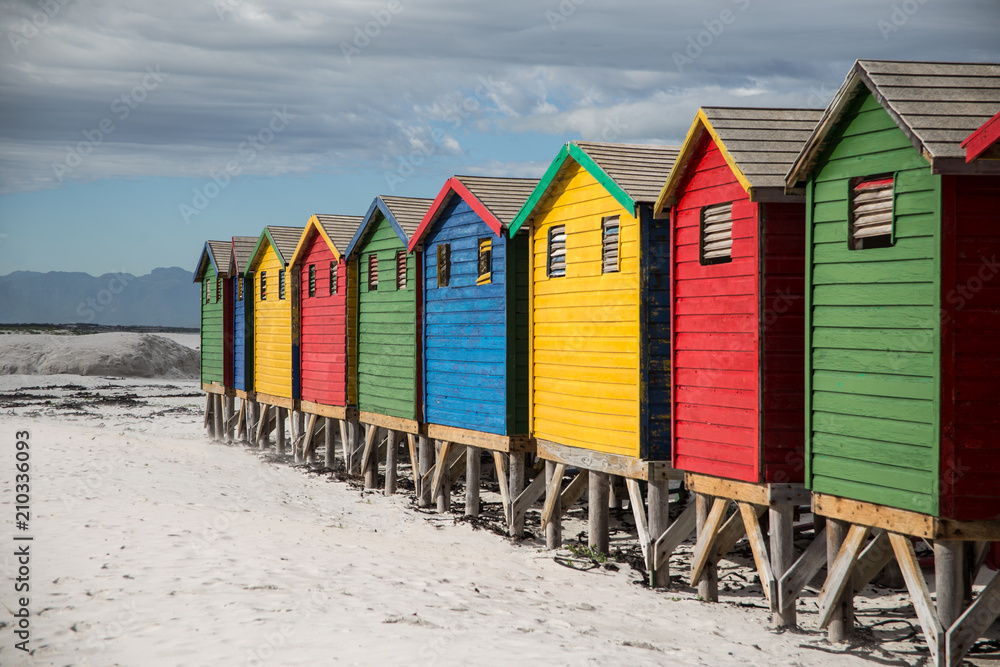 Colored Huts in Muizenberg Cape Town