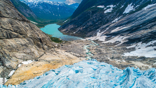 Nigardsbreen. A glacier arm of the large Jostedalsbreen glacier. Jostedal, Norway. photo