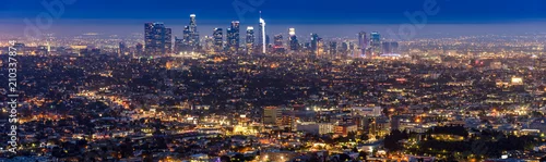 Obraz Zachód słońca w centrum Los Angeles