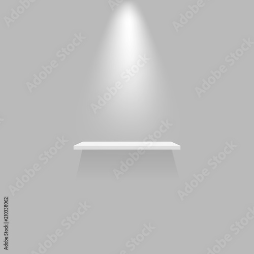 Realistic mock up shelve