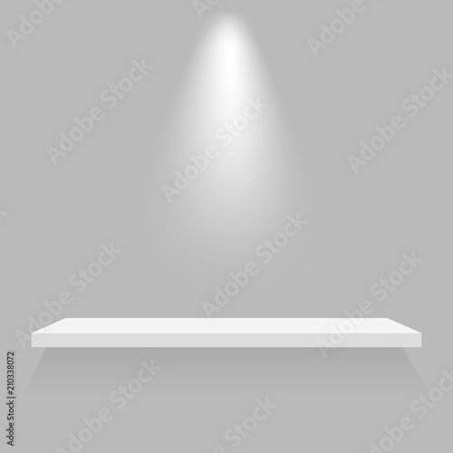 Realistic mock up shelve