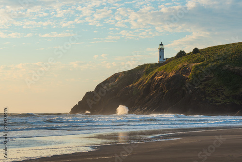 Lighthouse on Washington's coast in Cape Disappointment 