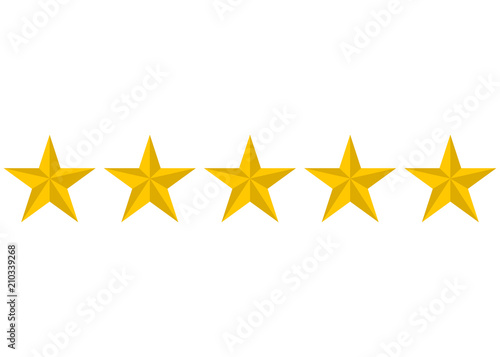 Rating 5 stars icon