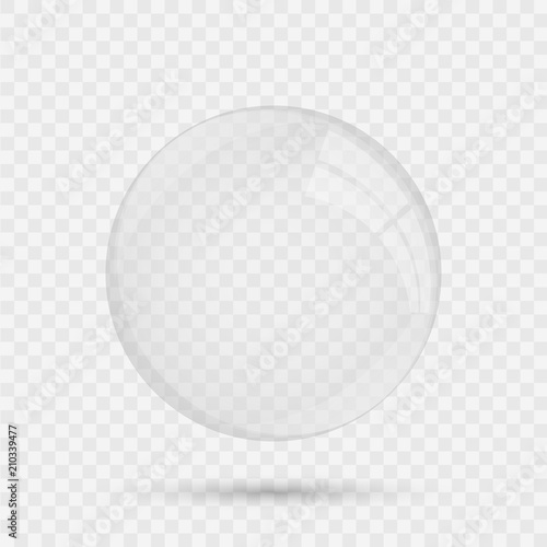 Realistic glass circle sphere