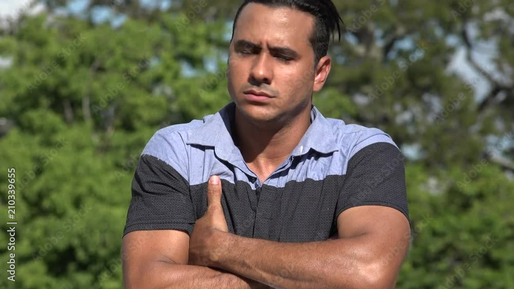 Negative Adult Hispanic Man And Rejection Negative Adult Hispanic Man And Rejection
