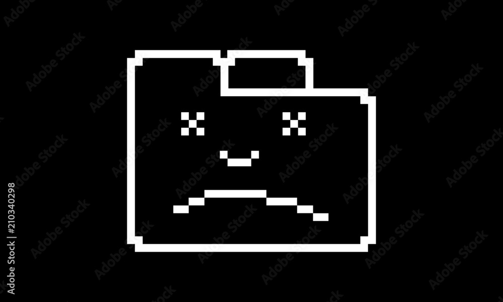Fotografie Vector illustration of the pixelated browser tab icon